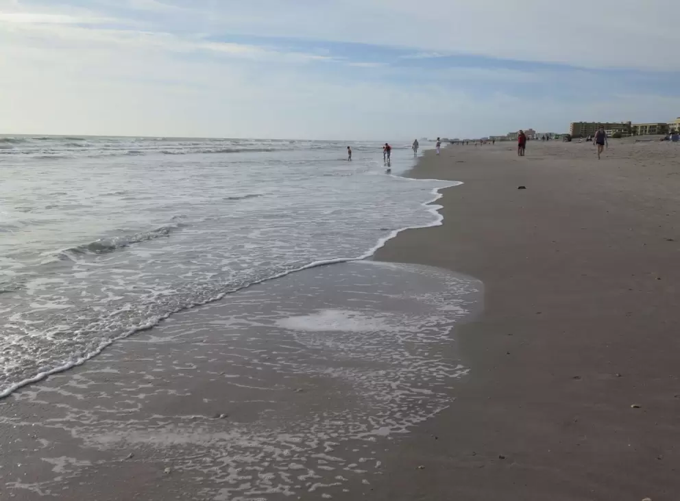 Looking south down the beach.