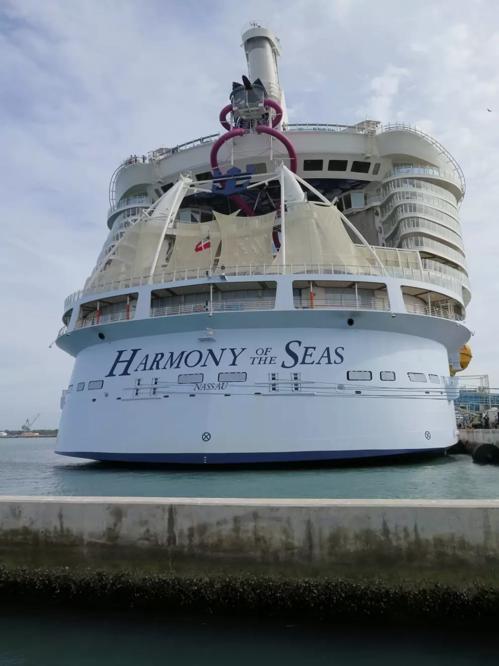 Harmony of the Seas, docked at The Cove.