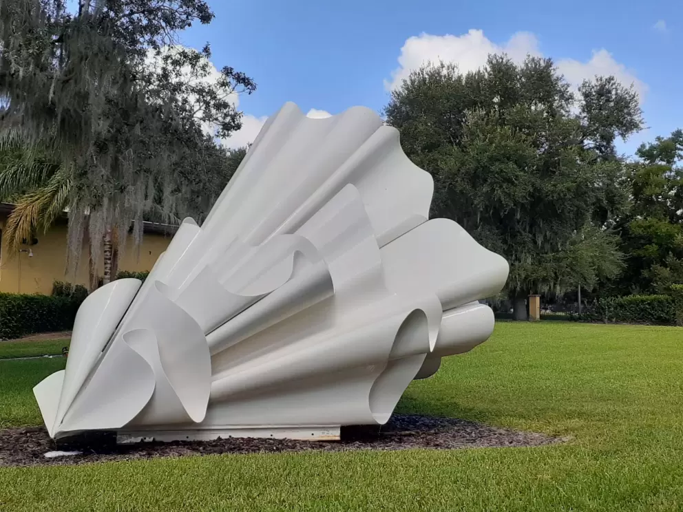 Large sculpture in the sculpture garden outside Mennello Museum of American Art.