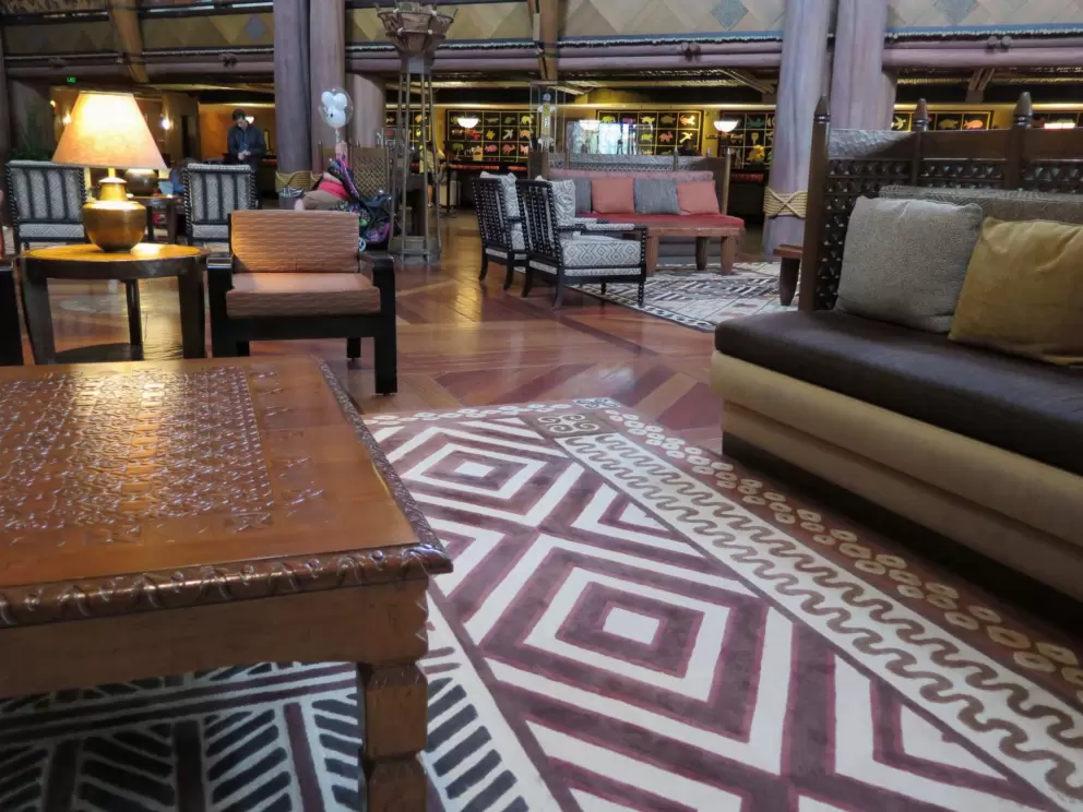 Inside the lobby (Jambo House), I love the furniture!
