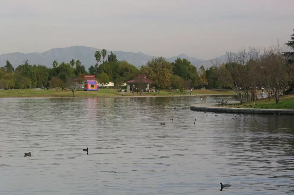 The lake- see the jumpie on the distant shore. 