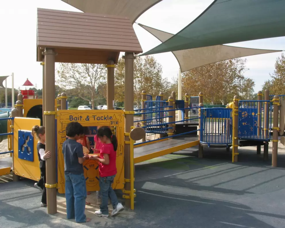 The toddler playground and imaginary Bait and Tackle  store. 