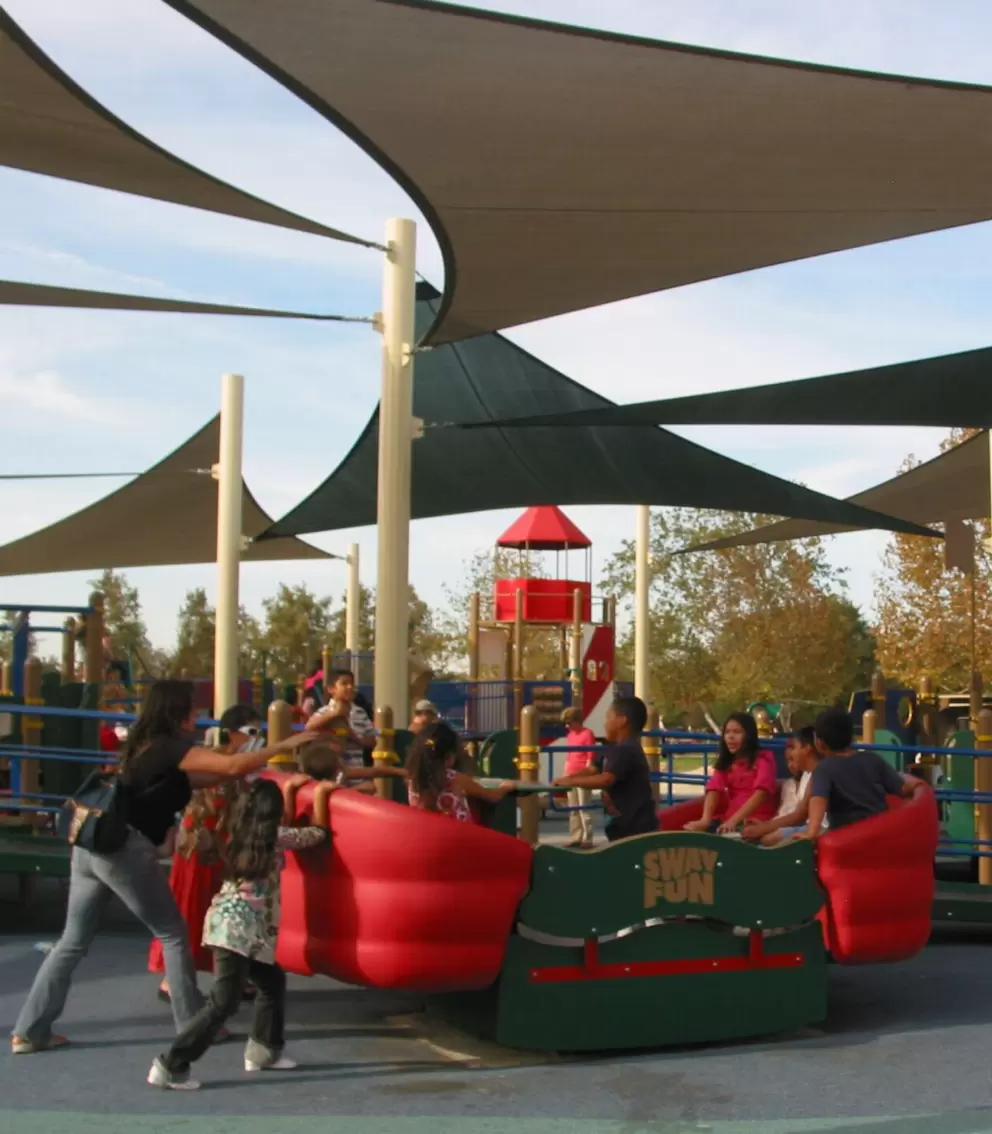 Sway fun, which is a rocking raft that sways side to side.