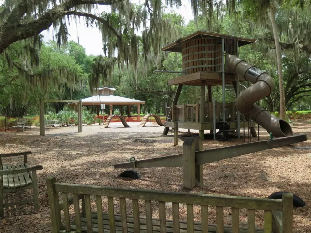 See saw at the playground.
