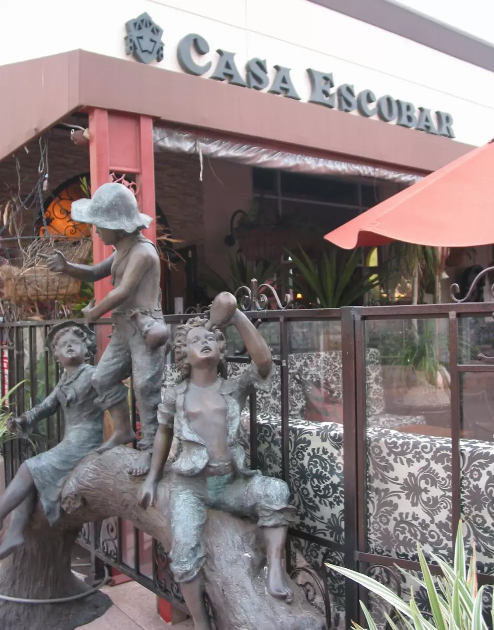 Statue outside Casa Escobar. There are lots of great statues in the delightful patio area too. 