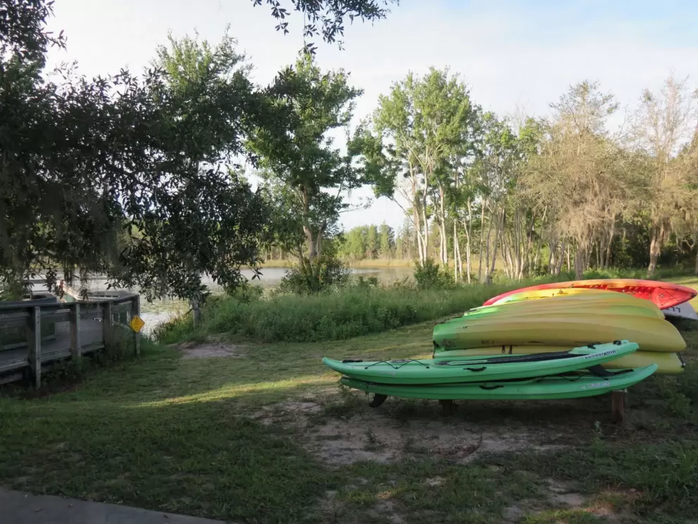 Canoes by the Hammond Lake.
