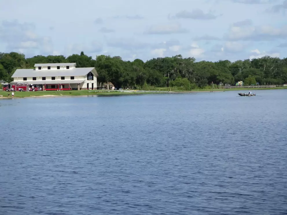 Looking at the rowing club.