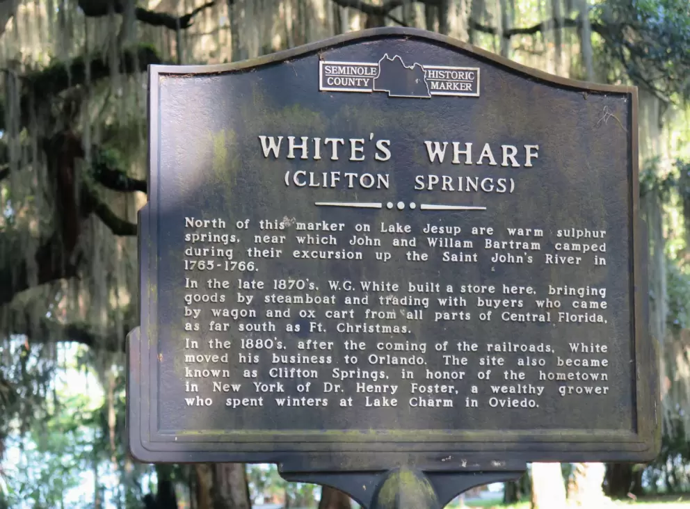 White's Wharf plaque.