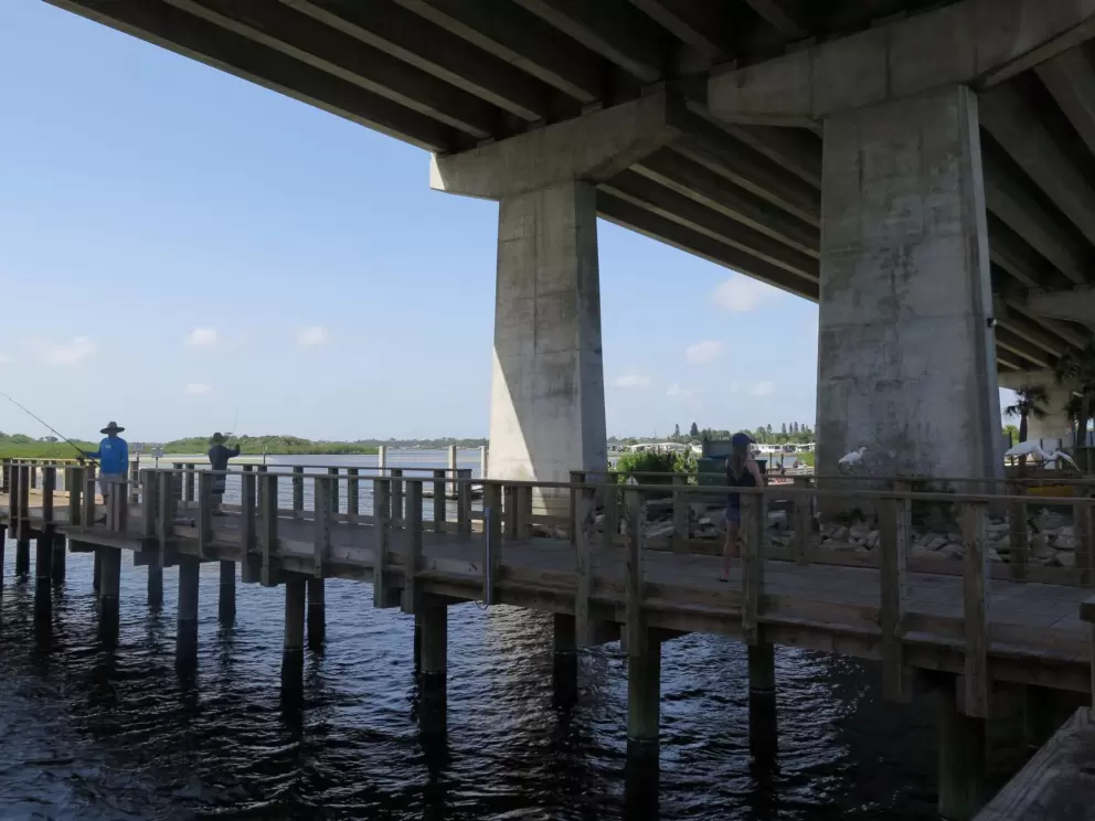 Shady, cool spot to fish, under the causeway.