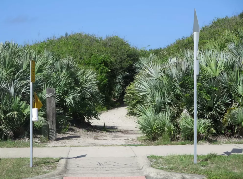 Trails, across the street from the beach.