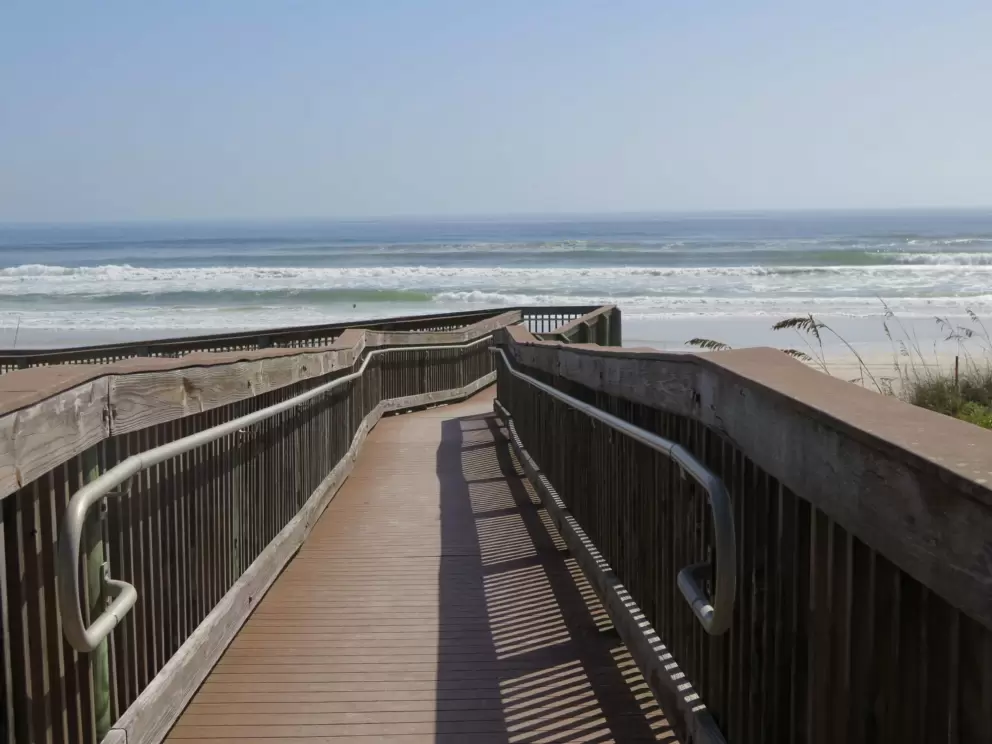 Looking toward the ocean from the gazebo.