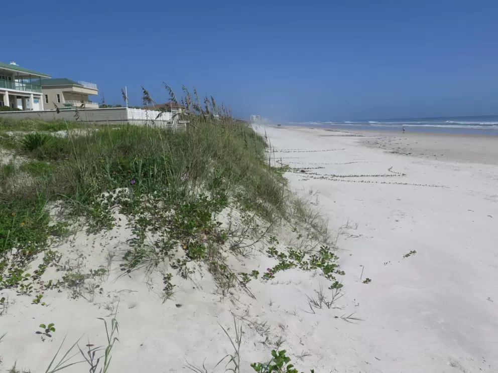 White sand dunes.