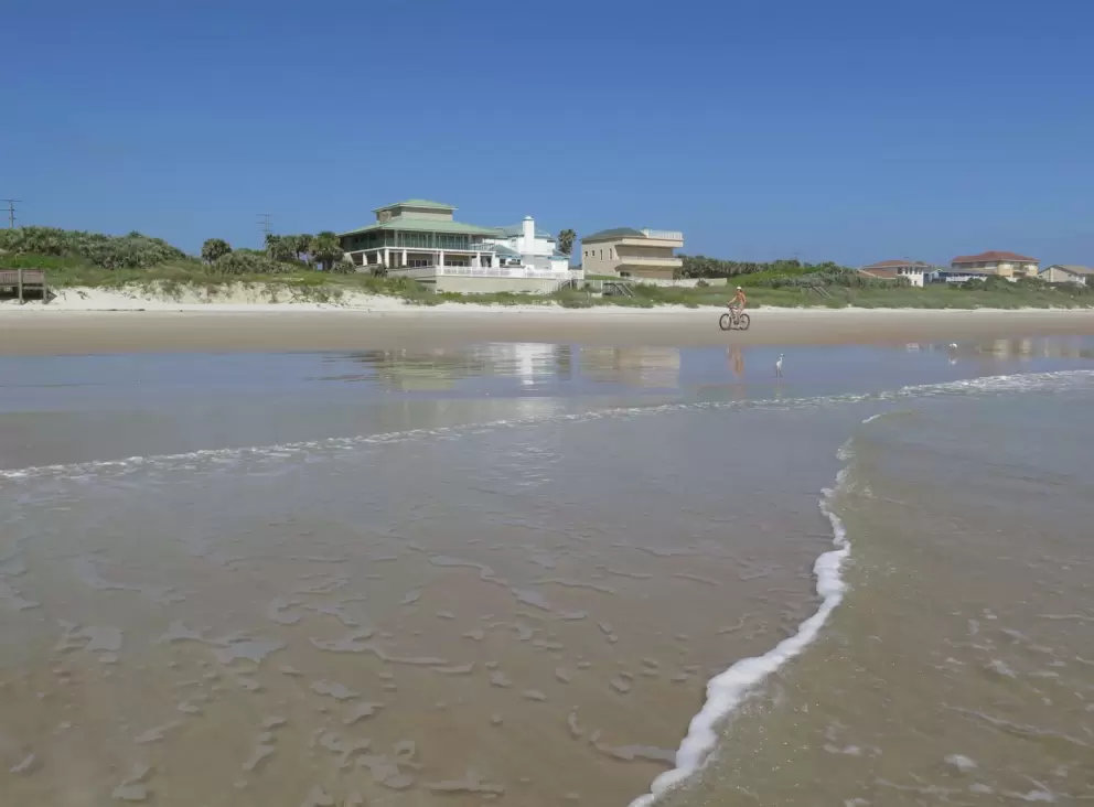 Cute little waves in the shallow water.