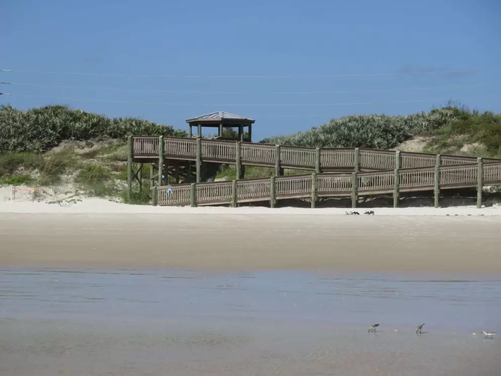 Looking back at the entrance boardwalk.