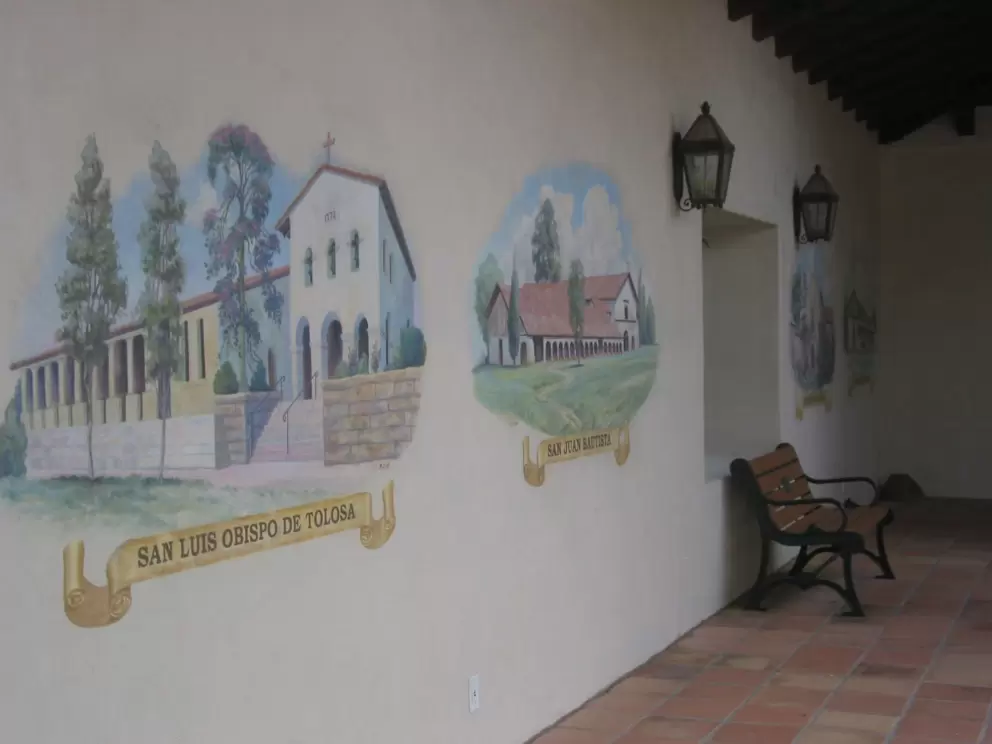 Murals of the California missions.