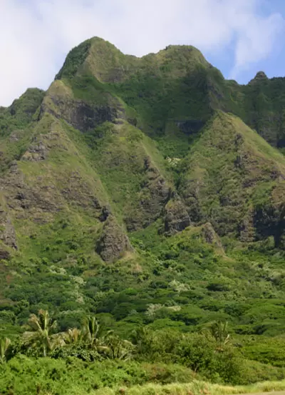 The views of the Koolau Mountains at Kualoa Ranch, where TV show "Lost" was filmed.