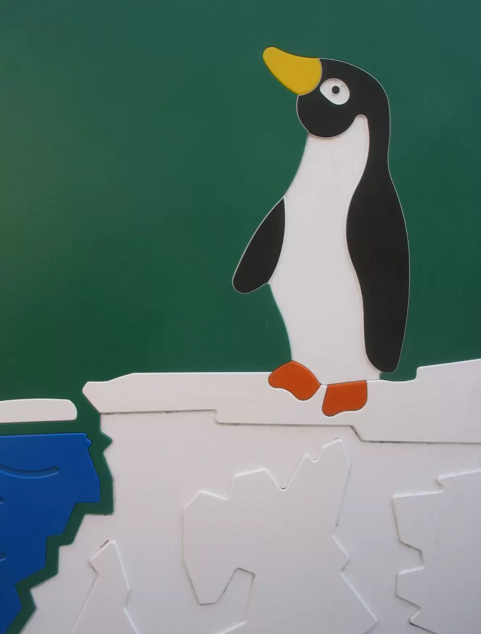 Penguin picture on the structure.