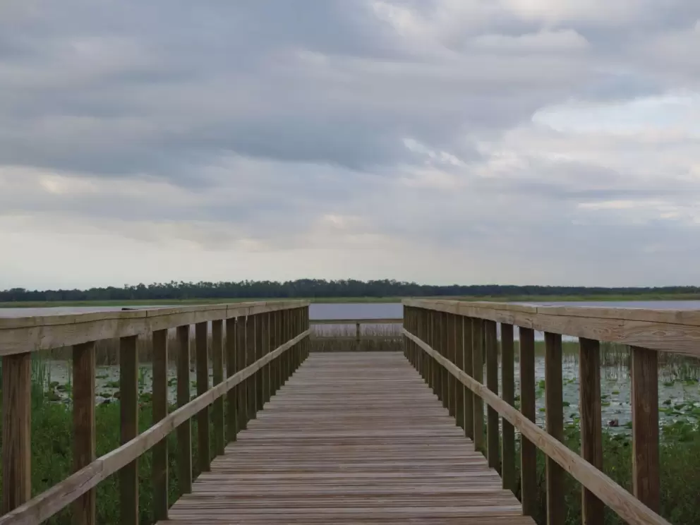 The second pier has no shade.