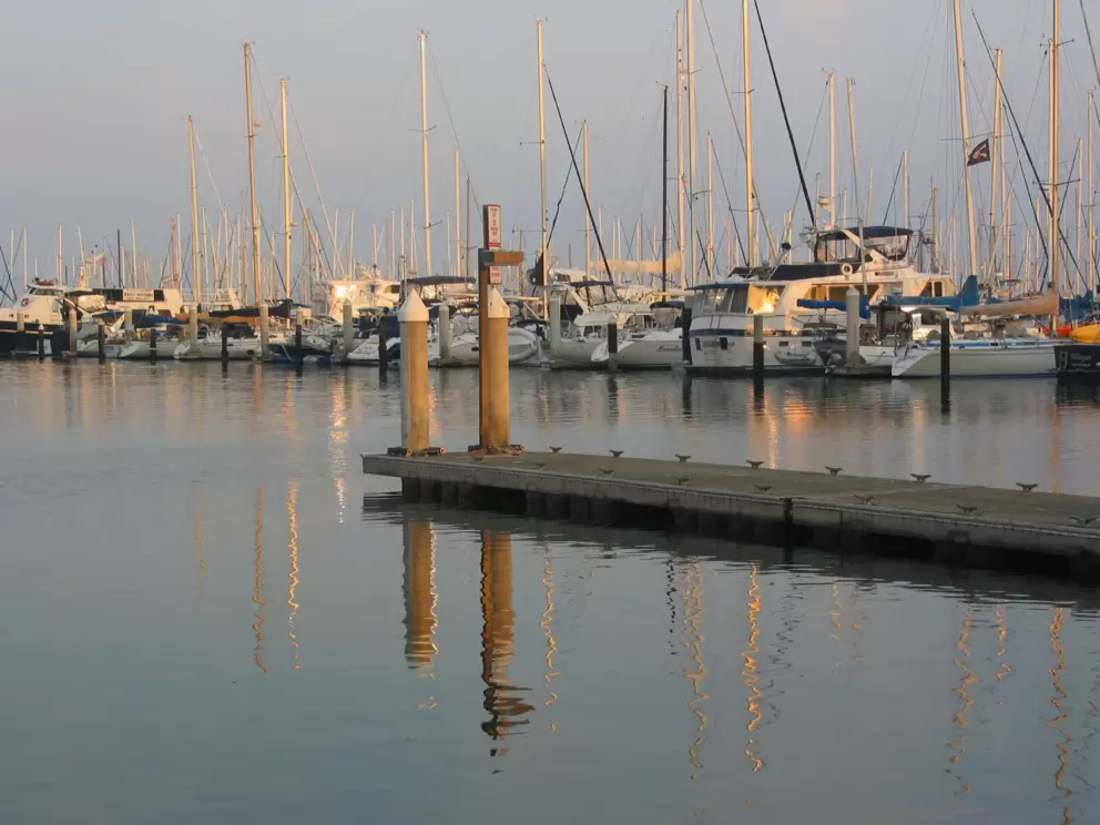 Peaceful evening at the harbor.