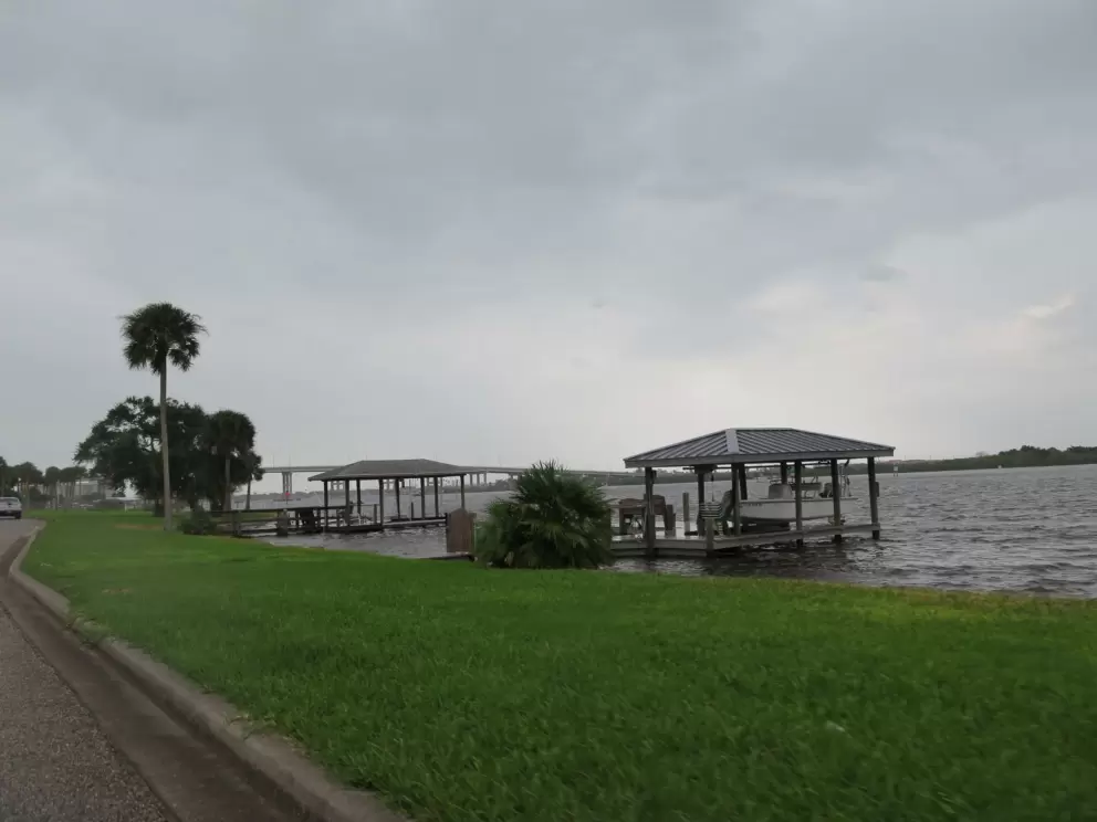 Docks you see on the drive to the park.