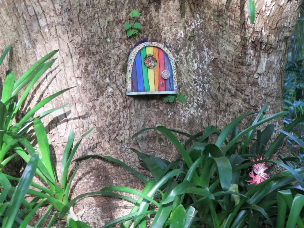 Rainbow fairy door.