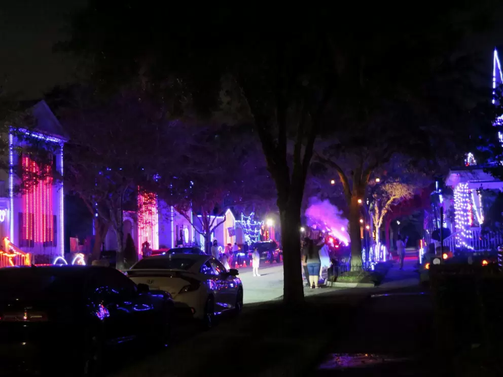 Halloween lights in Celebration!