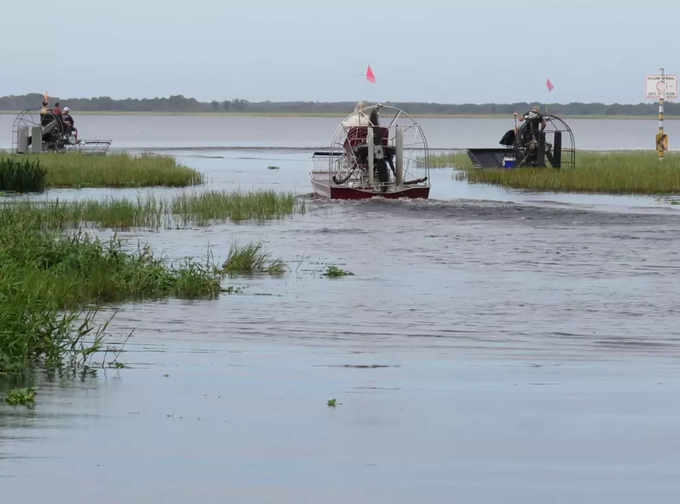Airboats on Cypress Lake.