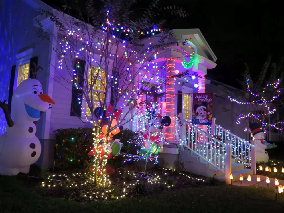 Olaf and Christmas decorations!
