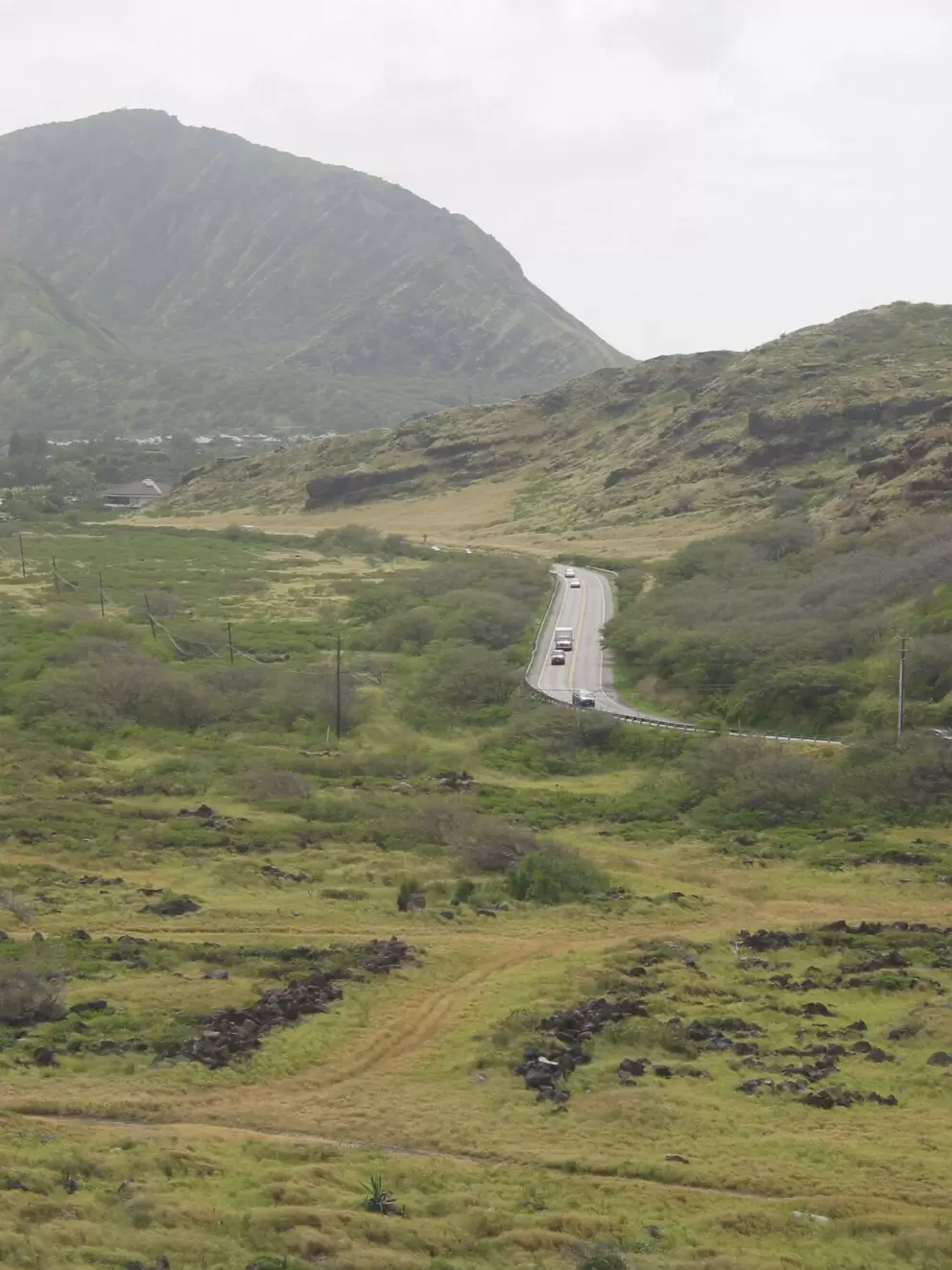 The drive, between Sandy Beach and the Makapuu Lighthouse Walk.