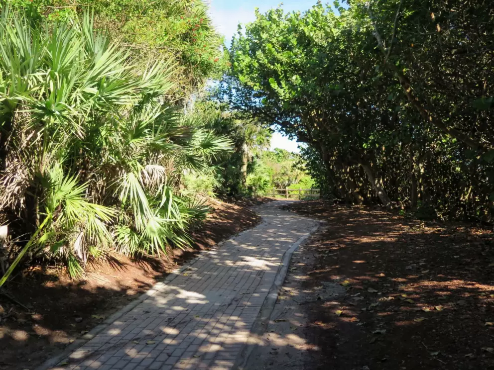 The walking path from Red Reef Beach to South Beach.