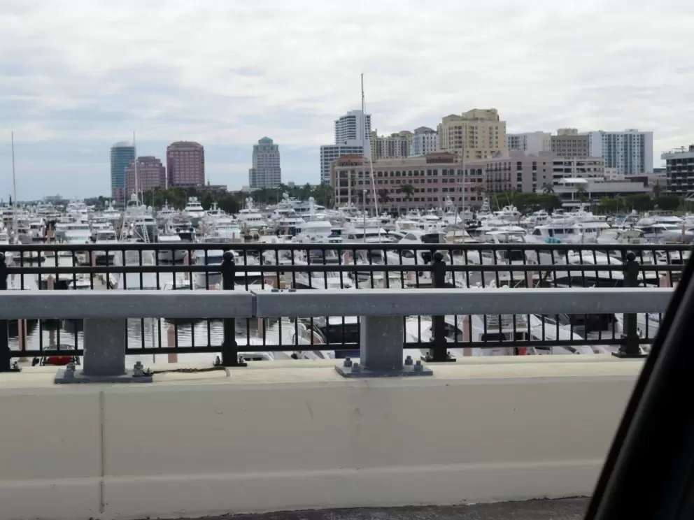 View from the bridge as you drive to the island.