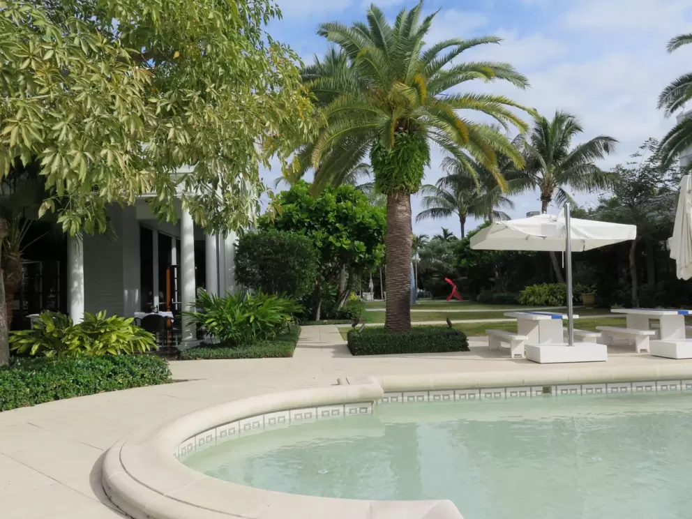 Reflecting pool at Royal Poinciana Plaza.