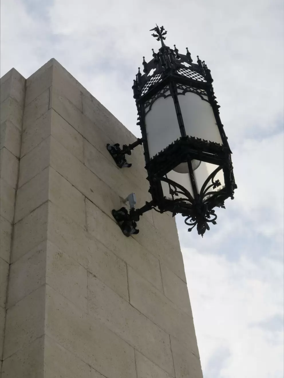 Gothic lamp on Flagler Memorial Bridge.
