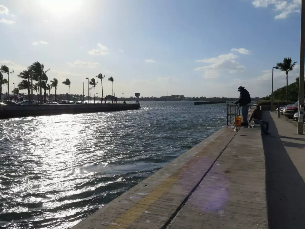 Fisherman at the prep area.