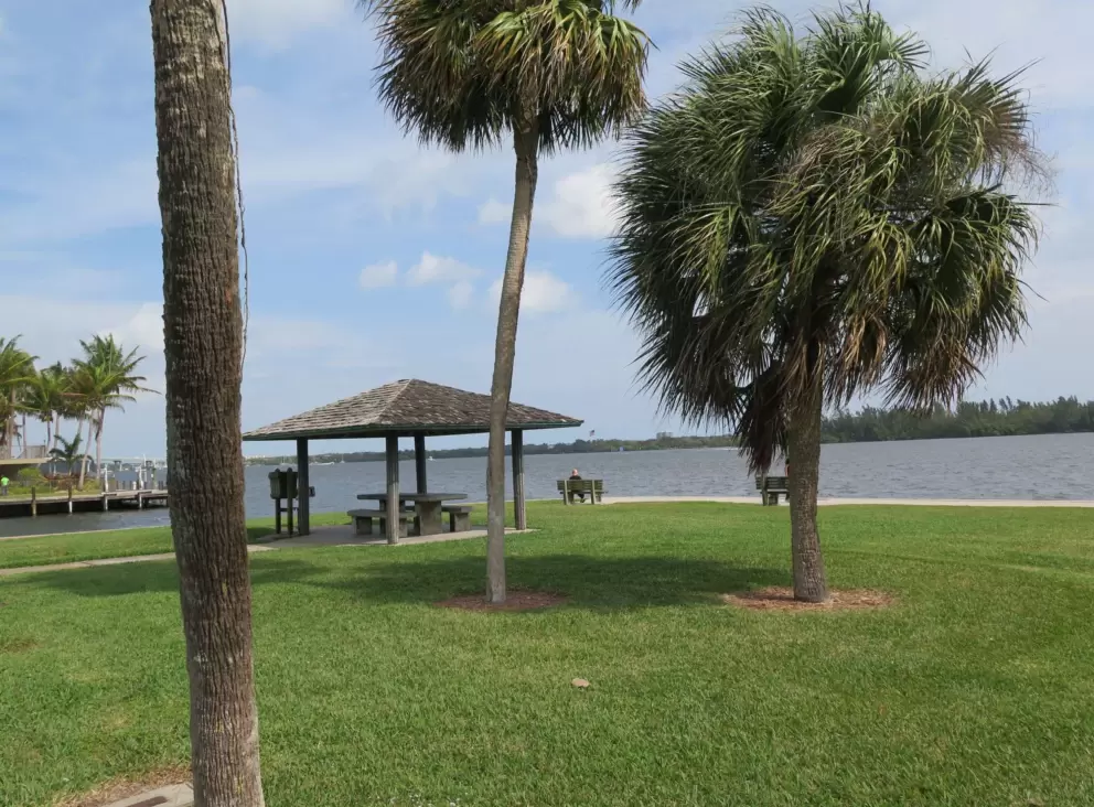 Waterfront gazebo.