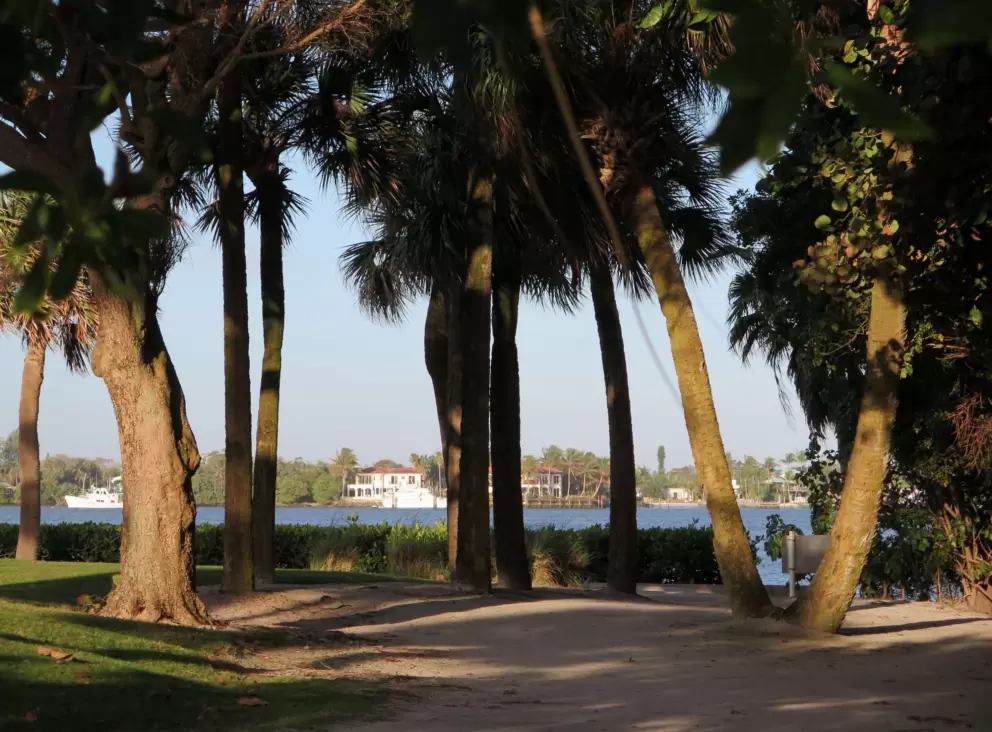 Palm Beach Par-3 Golf Course, beside the path.