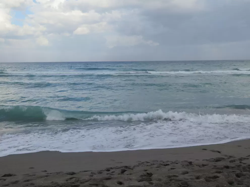 February evening at the beach. 