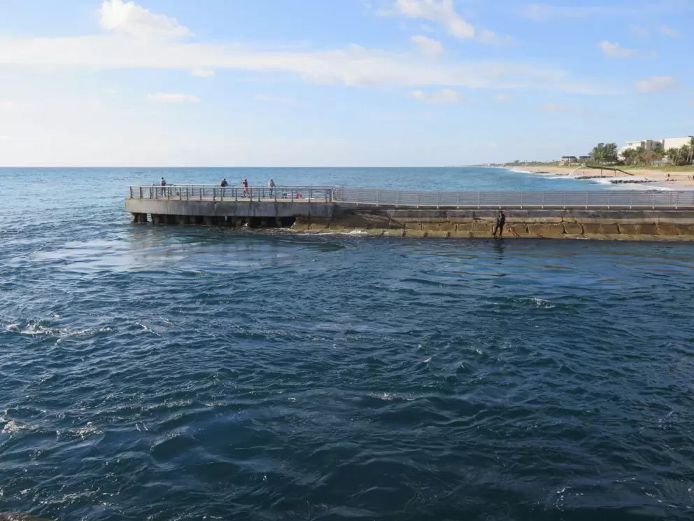Another pier, across the inlet.