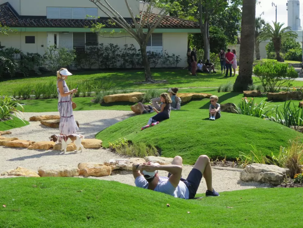 Kids like the little hills at Bradley Park.