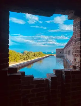 Looking out at sailboats from the shade of the fort. Photos by Kele Santi.