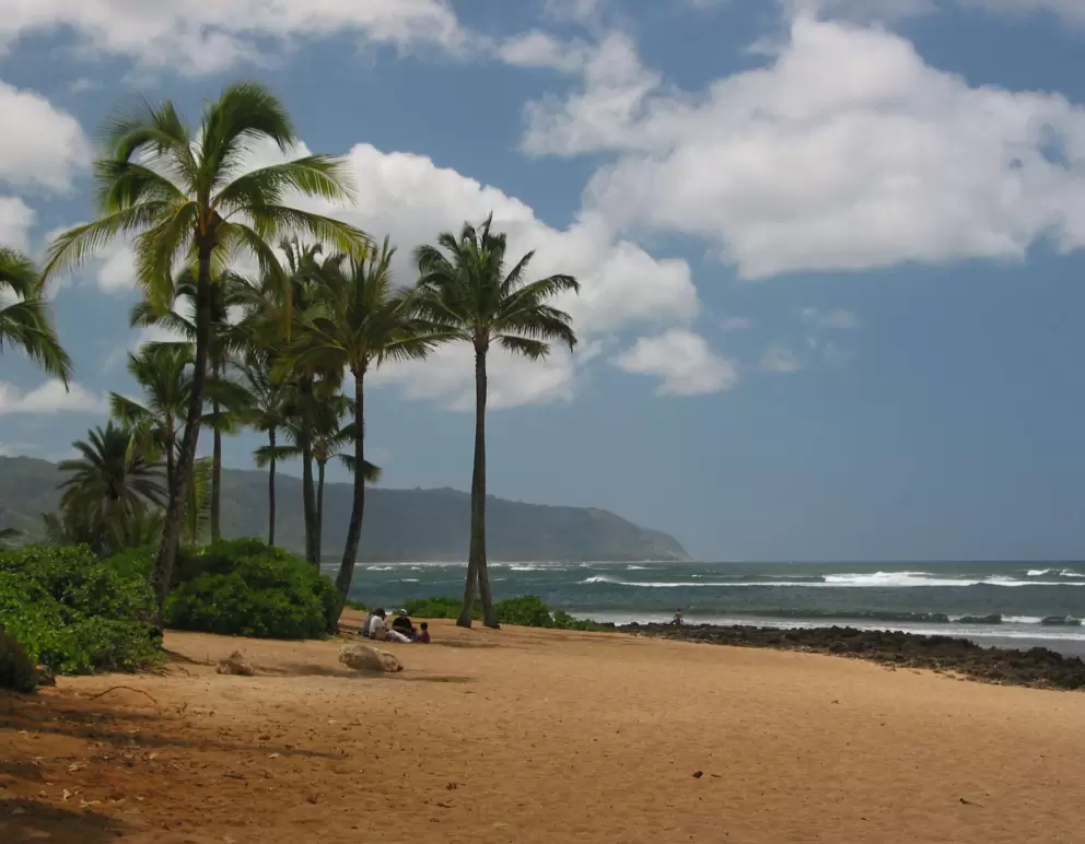 Kaena Point is a pretty sight in the distance.