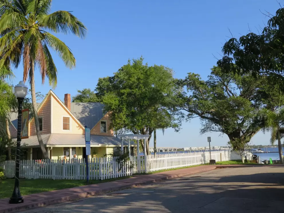 Where the boardwalk begins, at the dead end of Colorado Ave.