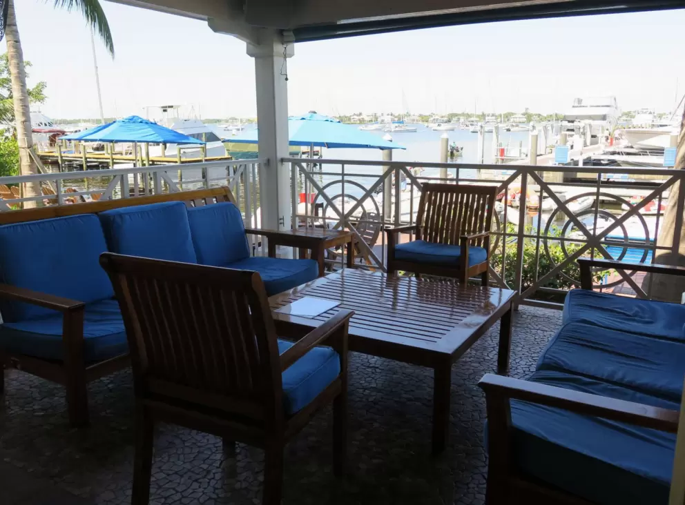 Comfy chairs with a view, at Gilbert's Coffee Bar.