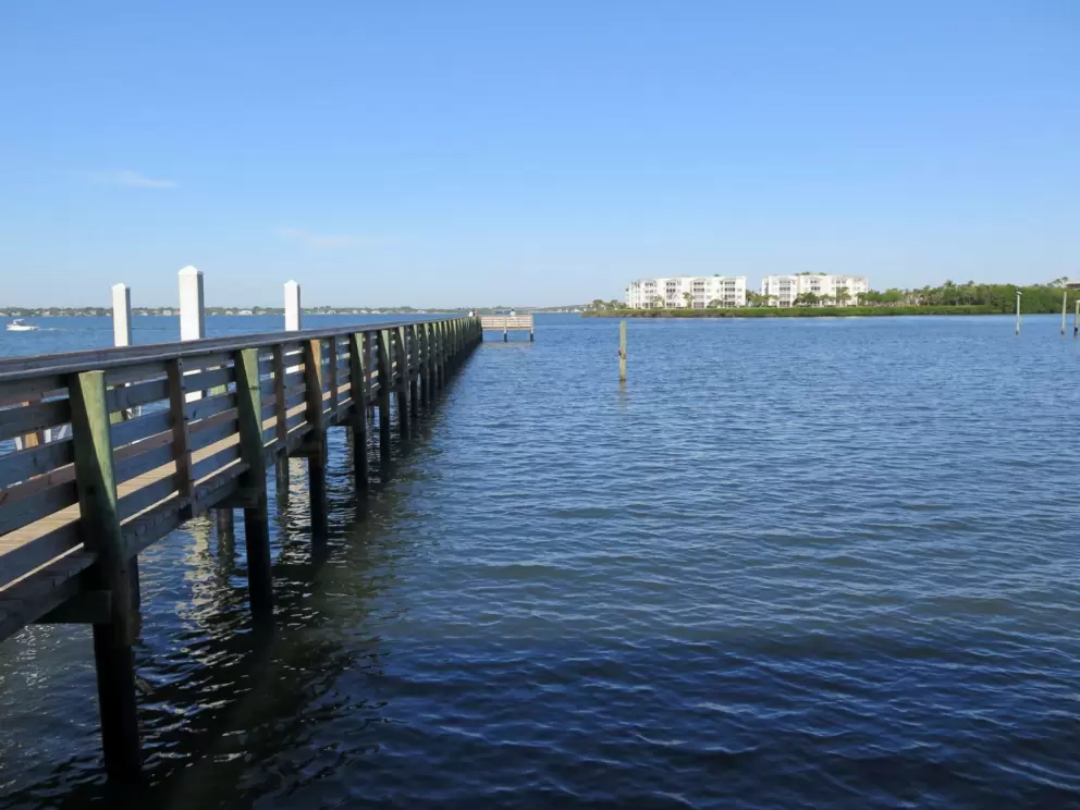 The pier is long and very narrow.