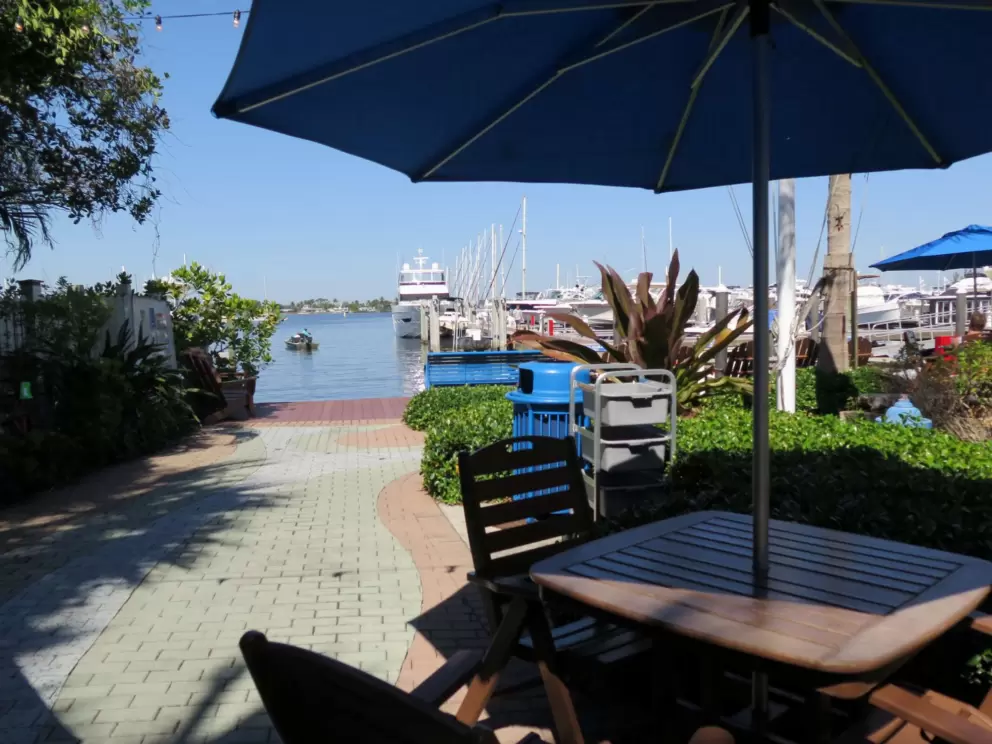 Table with a view at Gilbert's Coffee Bar.