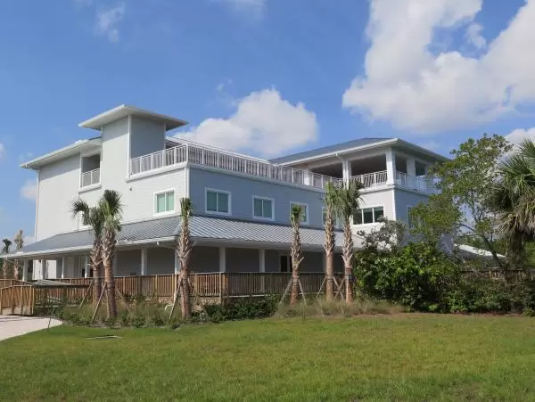 The large exhibit building.