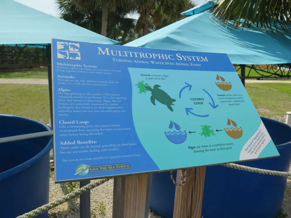 Multitrophic system educational plaque.