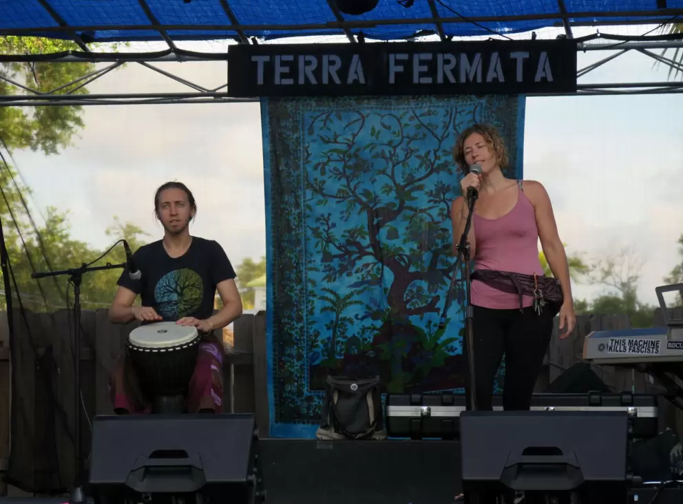 Performers during open mic night at Terra Fermata.