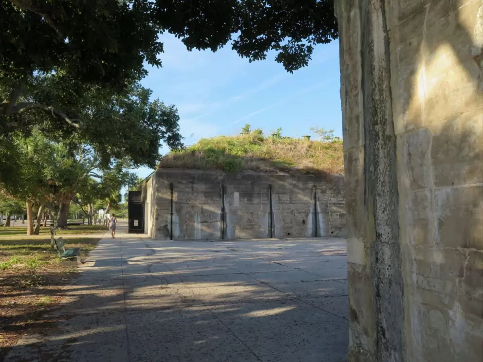 Shady spots in the fort.