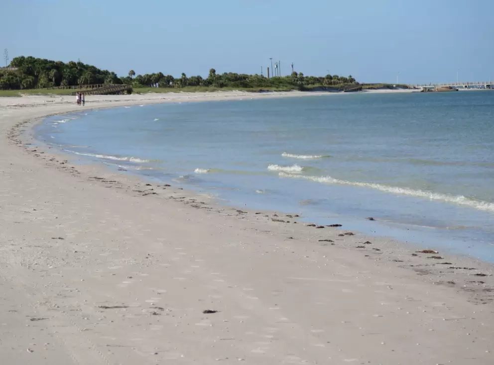 Looking south along the beach.
